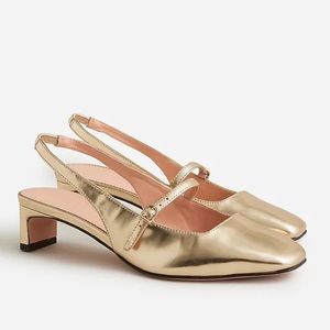 Layla slingback Mary Jane heels in specchio leather